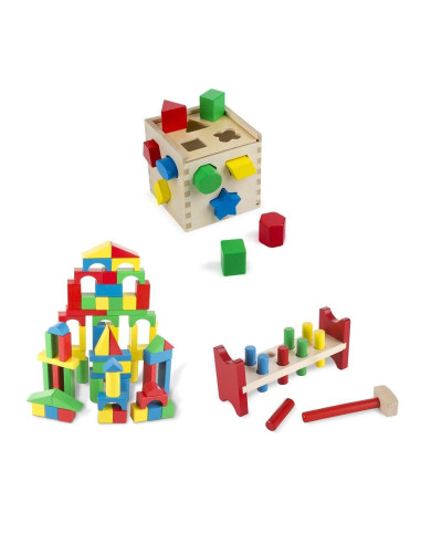 MD93685,Set 3 jucarii clasice din lemn