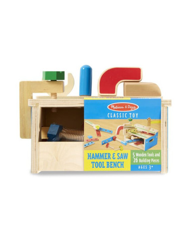 MD9386,Banc de lucru de jucarie cu fierastrau si ciocan