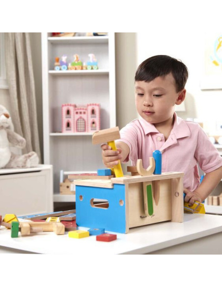 MD9386,Banc de lucru de jucarie cu fierastrau si ciocan