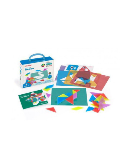 ML32163,Joc creativ Tangram traditional cu piese translucide