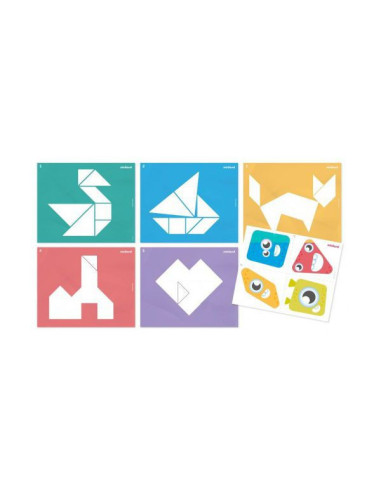 ML32163,Joc creativ Tangram traditional cu piese translucide