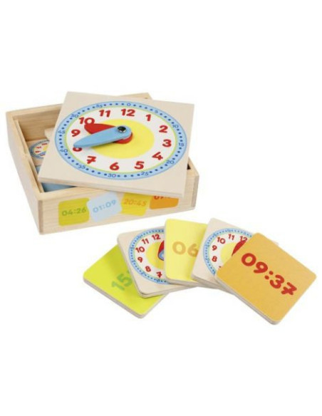 GOKI58445,Set de joaca din lemn Invata cat e ceasul