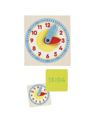GOKI58445,Set de joaca din lemn Invata cat e ceasul
