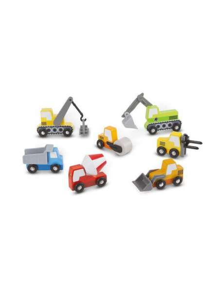 MD3180,Set de 7 masinute utilitare din lemn MD3180,Set de 7 masinute utilitare din lemn
