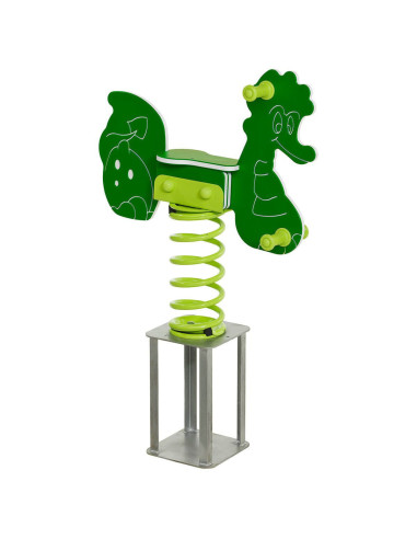 KBT173.011.001.003,Balansoar pe arc pentru copii Dragon, HDPE, cu prindere in beton KBT
