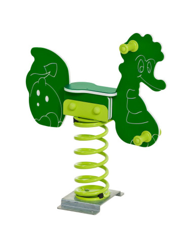 KBT173.011.004.003,Balansoar pe arc pentru copii Dragon, HDPE, cu prindere pe beton KBT