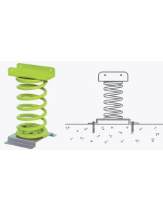 KBT173.013.004.003,Balansoar pe arc pentru copii Elefant, HDPE, cu prindere pe beton KBT 2