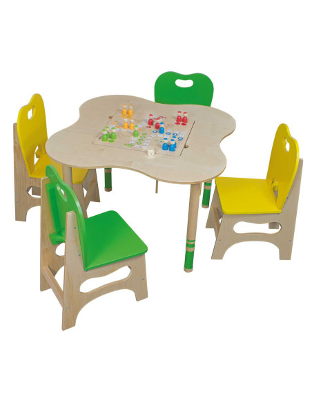 BEL27010,Set Play Corner cu masuta scaunele si jocuri- Beleduc