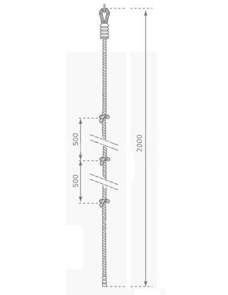 KBT310.003.001.001,Sfoara catarat cu noduri pentru spatiile de joaca PH25 2 m - KBT