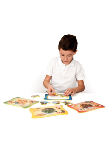 ML35390,Set 4 puzzle De unde provin alimentele