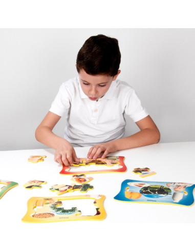 ML35390,Set 4 puzzle De unde provin alimentele