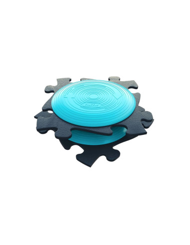 MFK-072-1,Covoras ortopedic senzorial puzzle Set Rotana Gri-Turcoaz