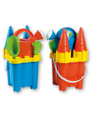 AGI1407-0000,Set de joaca pentru plaja cu galetusa si stropitoare