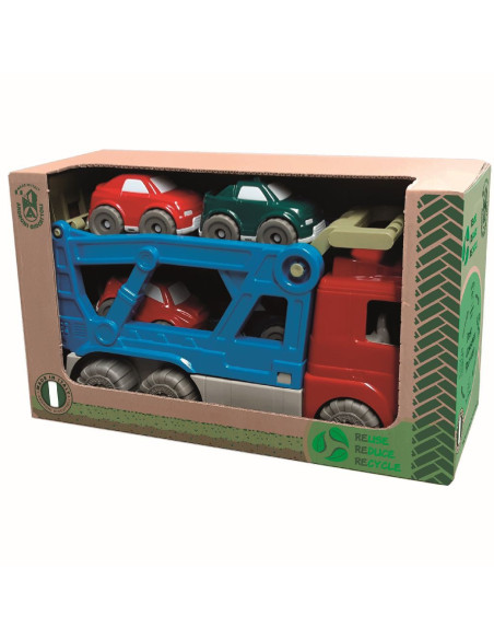 AGI6098-0RIC,Set Camion transportor de masini cu patru masinute