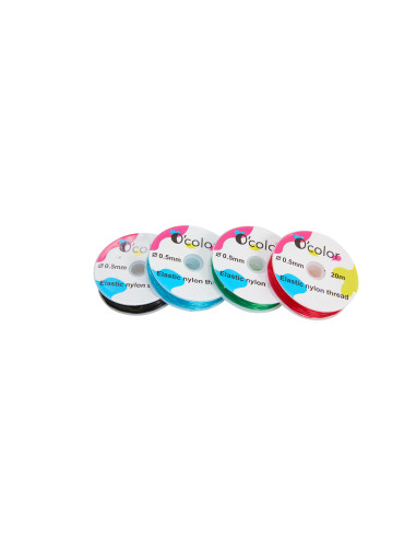 LFC1987,Set 4 bobine fir elastic colorat diam 0.5 mm pentru insirat margele