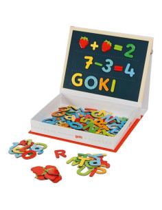 GOKI58420,Set educativ cu 122 piese magnetice in cutie