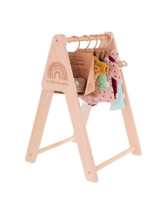 ML31194,Stand-garderoba din lemn cu bara pentru hainutele papusilor 2
