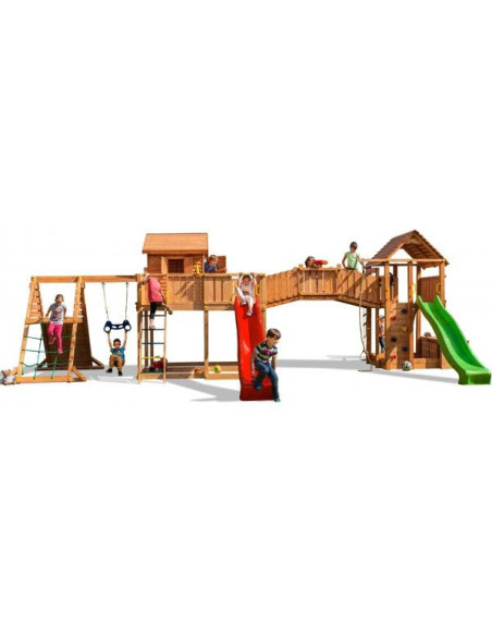 FU03528,Complex de joaca din lemn Fungoo Maxi set SPIDER LAND