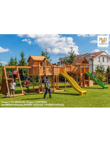 FU03528,Complex de joaca din lemn Fungoo Maxi set SPIDER LAND