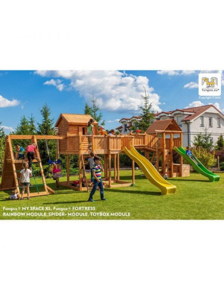 FU03528,Complex de joaca din lemn Fungoo Maxi set SPIDER LAND
