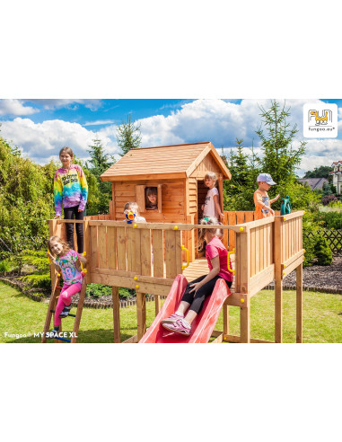FU03528,Complex de joaca din lemn Fungoo Maxi set SPIDER LAND
