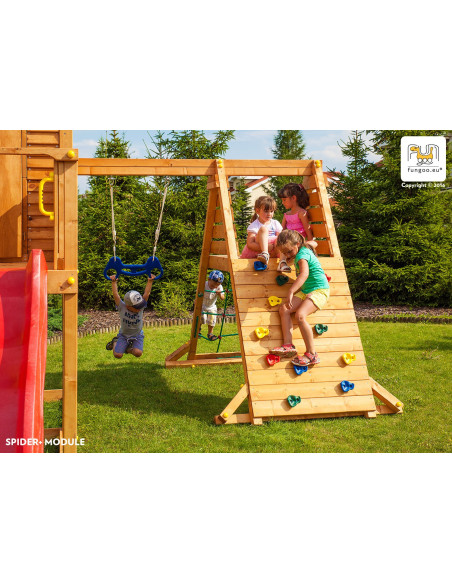 FU03528,Complex de joaca din lemn Fungoo Maxi set SPIDER LAND