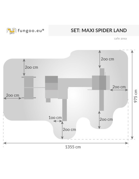 FU03528,Complex de joaca din lemn Fungoo Maxi set SPIDER LAND