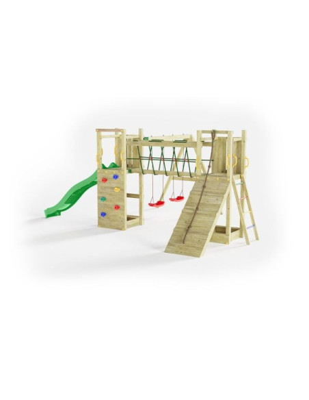 FU08300PKXG2,Complex joaca din lemn cu 2 turnuri si pod Maxi Exposure Fungoo