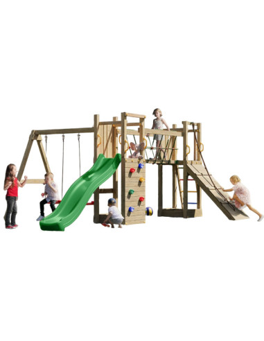 FU08300PKXG2,Complex joaca din lemn cu 2 turnuri si pod Maxi Exposure Fungoo