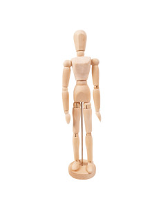 PB2471910,Figurina corp uman cu articulatii mobile, pe suport vertical, pentru pictura, desen