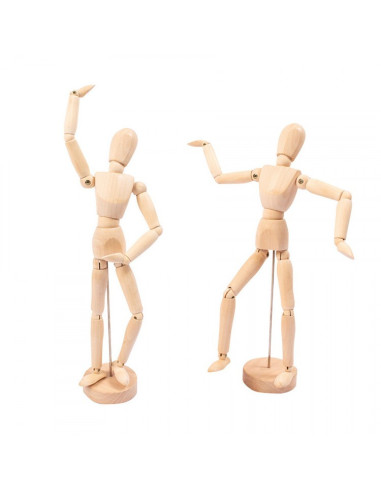 PB2471910,Figurina corp uman cu articulatii mobile, pe suport vertical, pentru pictura, desen