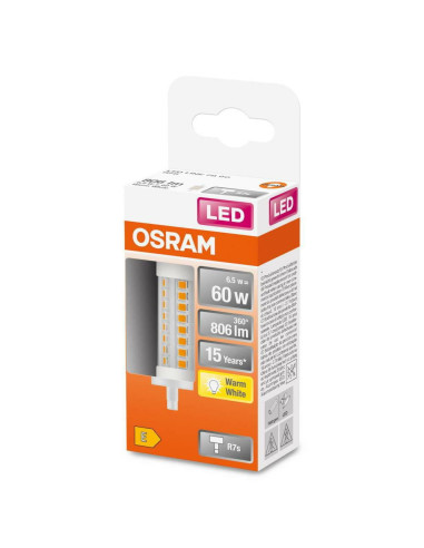 000004058075432598,Bec LED Osram LINE, R7s, 6.5W (60W), 806 lm, lumina calda (2700K), 78mm, 29mm