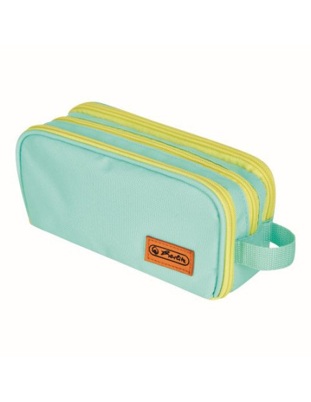 50043736,Penar tip etui, neon, 3 compartimente, menta/galben