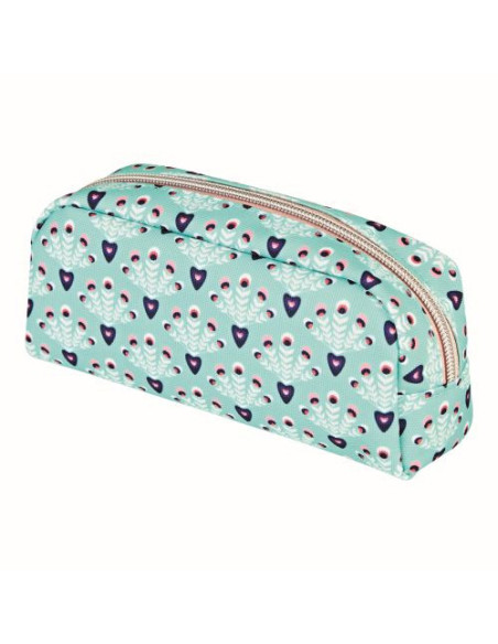 50043644,Penar tip etui, 1 compartiment, motiv fancy peacock