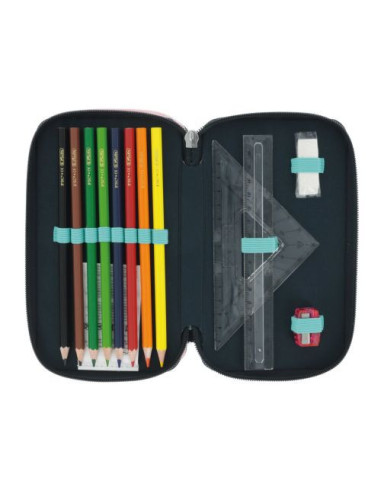 50043392,Penar echipat 31 piese, 3 compartimente, motiv fancy peacock