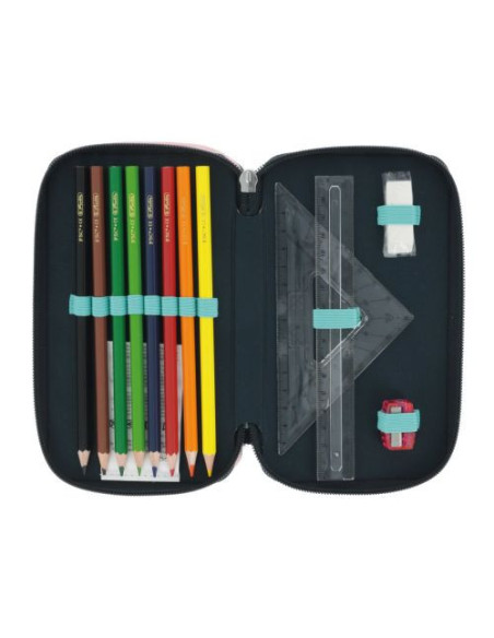 50043392,Penar echipat 31 piese, 3 compartimente, motiv fancy peacock