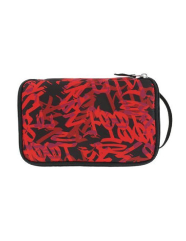 50043569,Penar tip etui 2 go, motiv graffiti rosu/negru