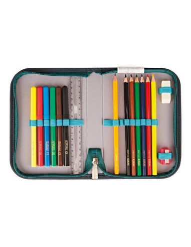 50043101,Ghiozdan echipat loop plus, motiv green rex