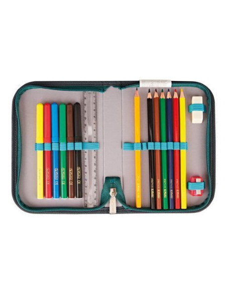 50043101,Ghiozdan echipat loop plus, motiv green rex