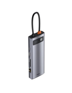 CAHUB-CU0G,DOCKING Station Baseus Metal Gleam, conectare PC USB Type-C, USB 3.0 x 3, Card reader SD x 1, MicroSD x 1, USB Type C