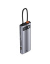 CAHUB-CU0G,DOCKING Station Baseus Metal Gleam, conectare PC USB Type-C, USB 3.0 x 3, Card reader SD x 1, MicroSD x 1, USB Type C