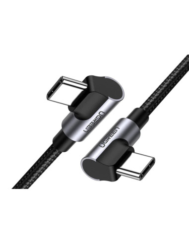 70529,CABLU alimentare si date Ugreen, "US323", Fast Charging Data Cable pt. smartphone, USB Type-C la USB Type-C 60W/3A Angled 