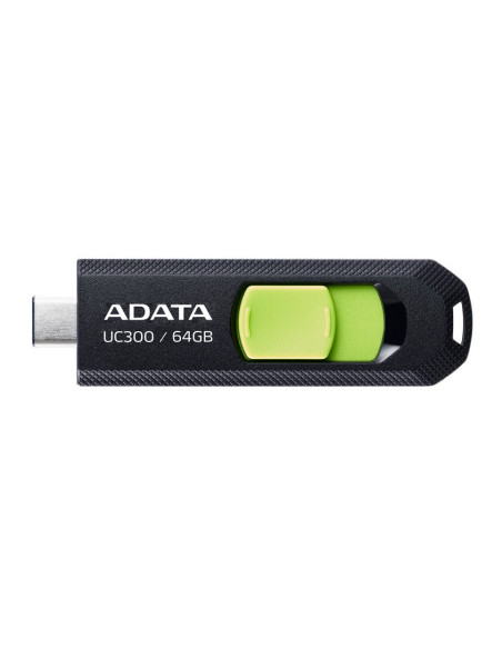 ACHO-UC300-64G-RBK/GN,MEMORIE USB Type-C 3.2 ADATA 64 GB, retractabila, carcasa plastic, negru / verde "ACHO-UC300-64G-RBK/GN" (