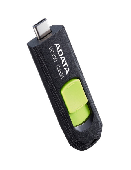 ACHO-UC300-128G-RBK/GN,MEMORIE USB Type-C 3.2 ADATA 128 GB, retractabila, carcasa plastic, negru / verde "ACHO-UC300-128G-RBK/GN