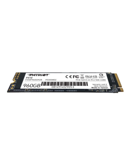 P310P960GM28,SSD PATRIOT, P310, 960 GB, M.2, PCIe Gen3.0 x4, R/W: 2100/1800 MB/s, "P310P960GM28"