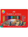 FC115888,Creioane Colorate Faber-Castell, 48 Culori + 4 Accesorii, Cutie Metal