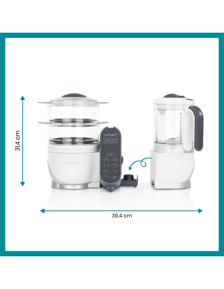 BB-A001124,Babymoov - Robot multifunctional 5 in 1 Nutribaby (+) Industrial Grey