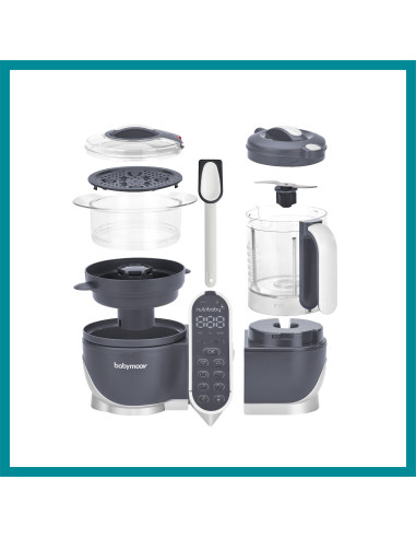 BB-A001124,Babymoov - Robot multifunctional 5 in 1 Nutribaby (+) Industrial Grey