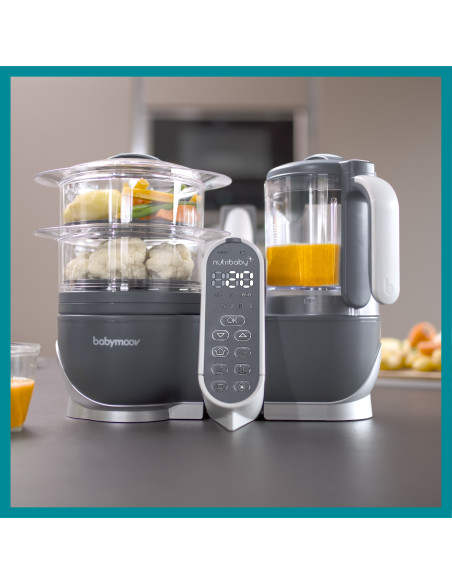BB-A001124,Babymoov - Robot multifunctional 5 in 1 Nutribaby (+) Industrial Grey