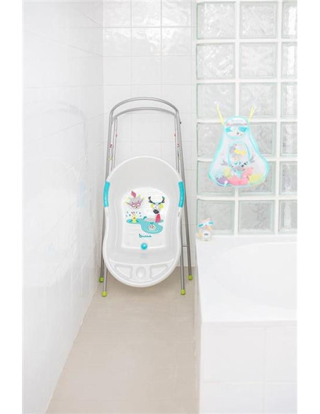 BB-B019801/006,Badabulle - Set cadita ergonomica si suport pentru cadita Fun - White